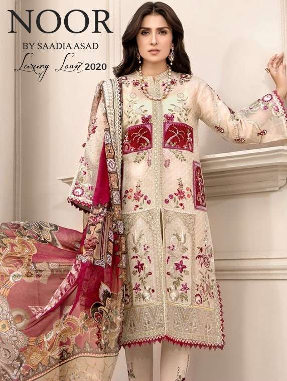 Noor Luxury Lawn 2020 Collection by Saadia Asad